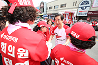 김성태 공동선대위원장, 충북 제천 지원유세 및 시장순방