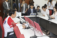 김성태 공동선대위원장, 현안관련 기자회견