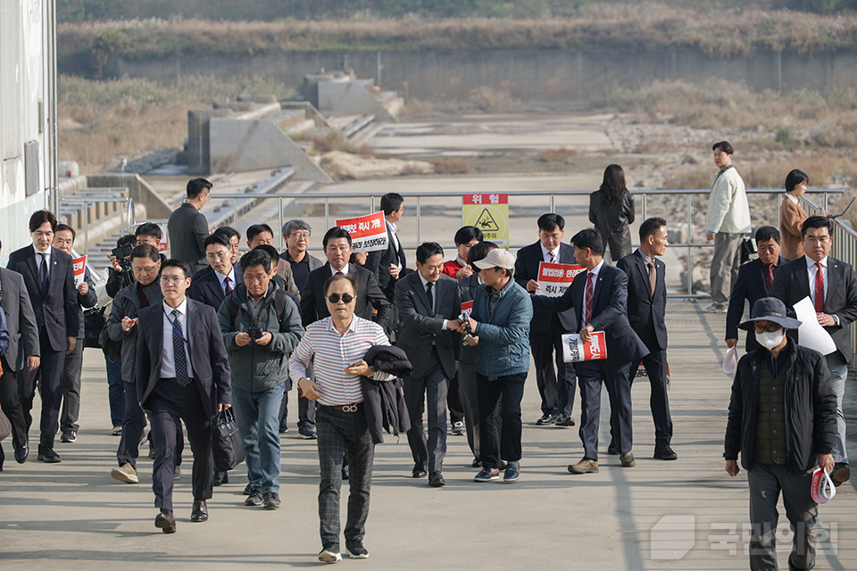 장동혁 당 대표, 세종보 현장 방문